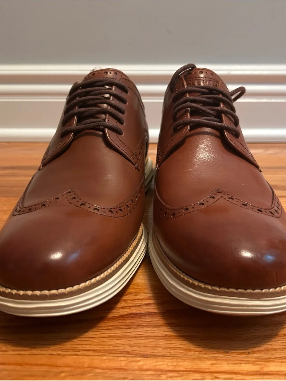 Cole Haan polished brown